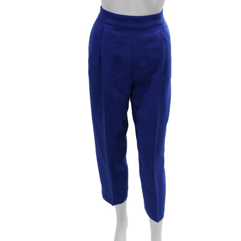Carolina Herrera Womens Cropped Ankle Dress Pants Blue Size 0